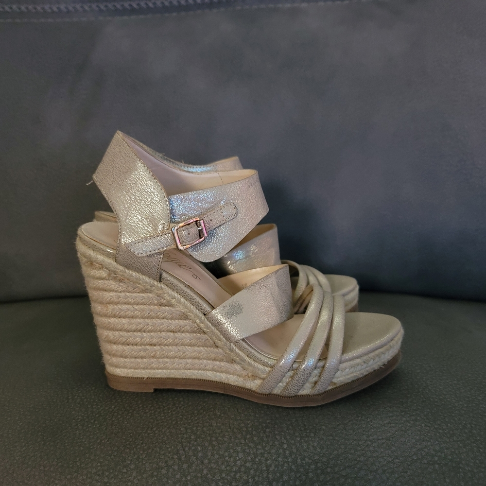 Barely worn gold espadrille sandals. Fergie brand.